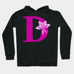 Fonts n Flowers with the Letter D by MarcyBrennanArt Hoodie